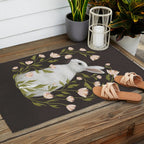 White Rabbit Floral Outdoor Rug Gallery Image 2