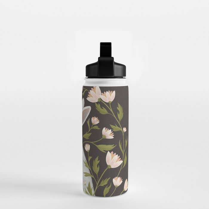White Rabbit Floral Water Bottle Gallery Image 2