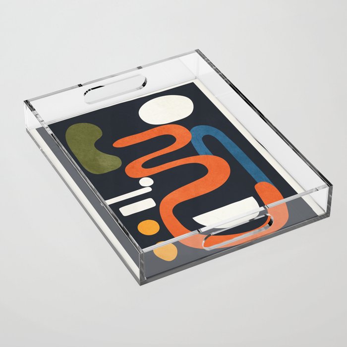 Abstract Colorful Setting 1 Acrylic Tray Gallery Image 1