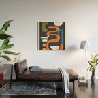 Abstract Colorful Setting 1 Wood Wall Art Gallery Image 2