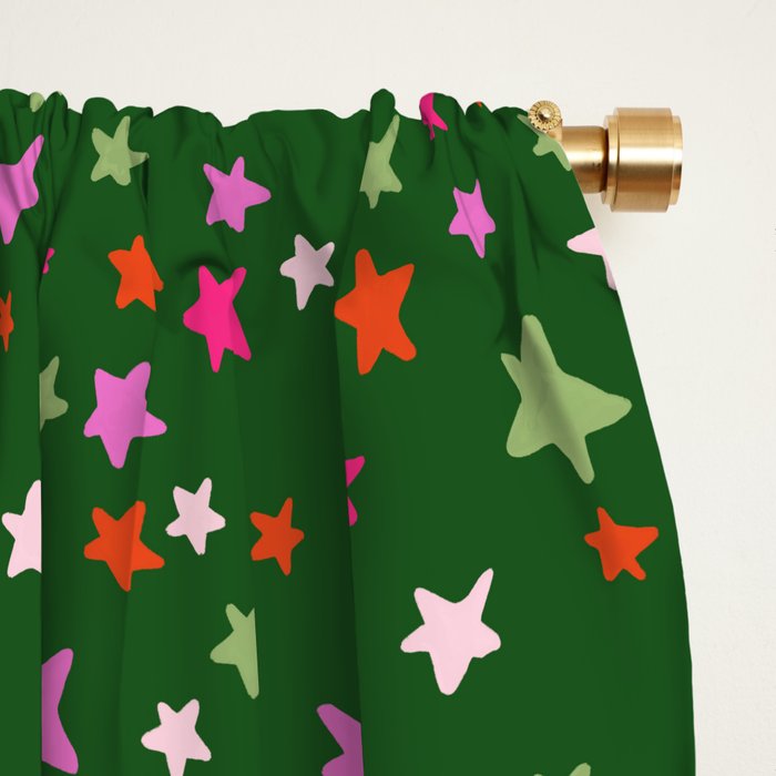 Festive Playful Starry Scatter Window Curtain Gallery Image 2