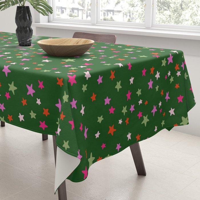 Festive Playful Starry Scatter Tablecloth Gallery Image 3
