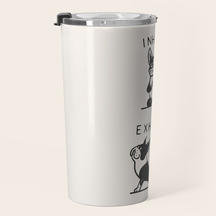 Inhale Exhale Boston Terrier Travel Mug Gallery Image 3
