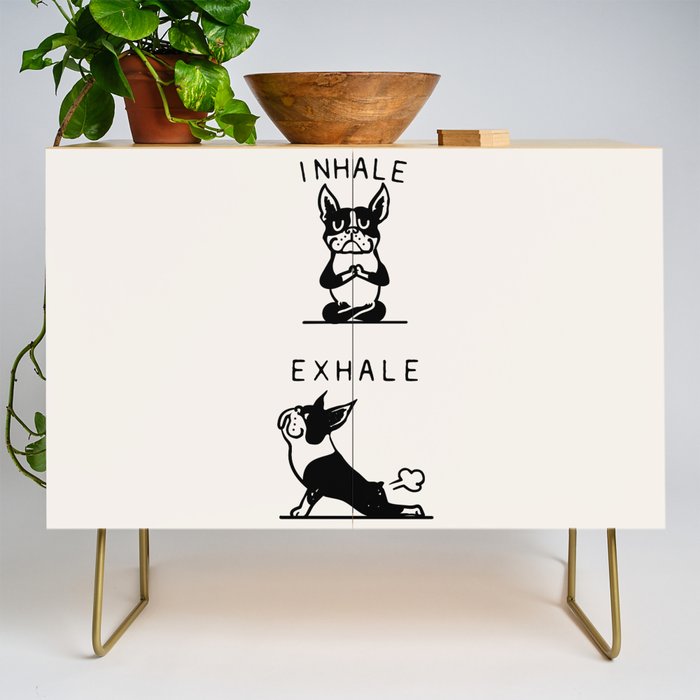 Inhale Exhale Boston Terrier Credenza Gallery Image 1
