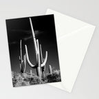 Black and White Saguaro Cactus Photo Stationery Card Gallery Image 2