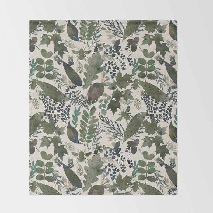 Greenish forest Throw Blanket Gallery Image 2