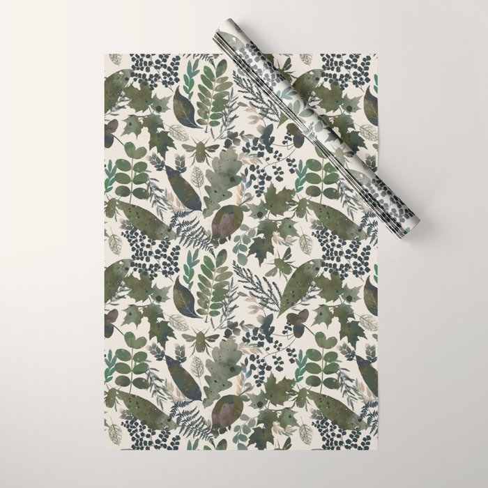 Greenish forest Wrapping Paper Gallery Image 1