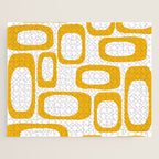 Mid Century Modern Shapes Mustard Jigsaw Puzzle Gallery Image 1