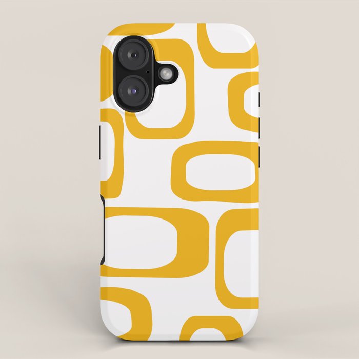 Mid Century Modern Shapes Mustard iPhone Case Gallery Image 1