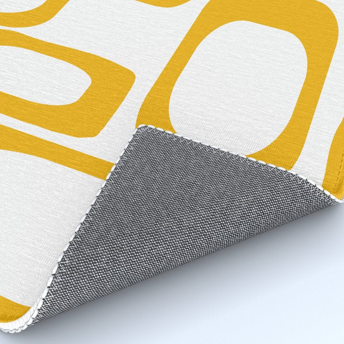 Mid Century Modern Shapes Mustard Rug Gallery Image 4