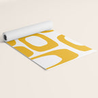 Mid Century Modern Shapes Mustard Yoga Mat Gallery Image 2