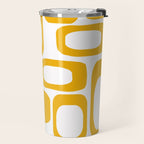 Mid Century Modern Shapes Mustard Travel Mug Gallery Image 2