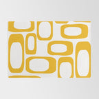 Mid Century Modern Shapes Mustard Rug Gallery Image 2