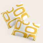 Mid Century Modern Shapes Mustard Pillow Sham Gallery Image 3