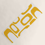 Mid Century Modern Shapes Mustard Yoga Mat Gallery Image 1