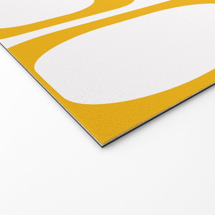 Mid Century Modern Shapes Mustard Welcome Mat Gallery Image 2