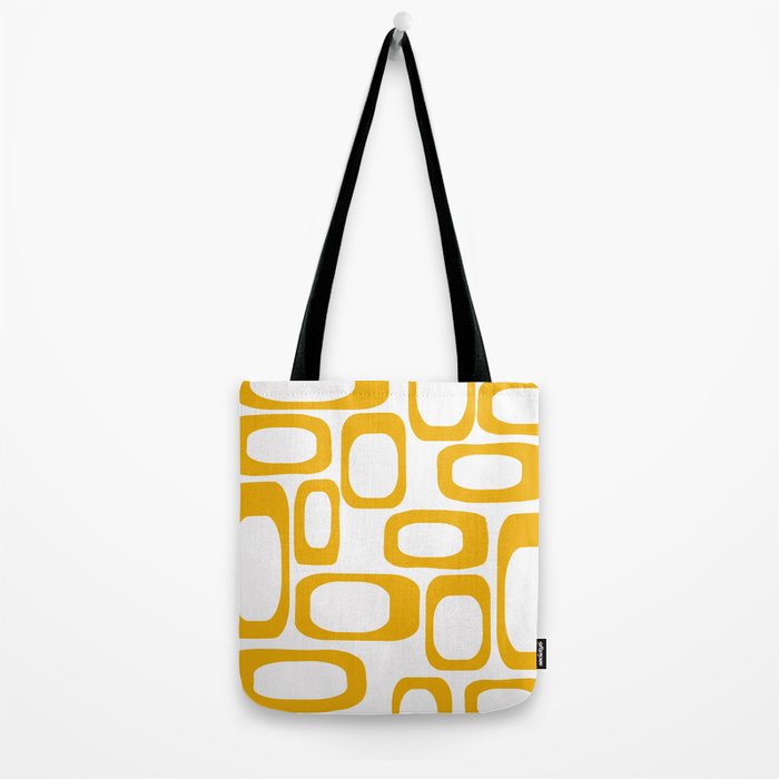 Mid Century Modern Shapes Mustard Tote Bag Gallery Image 2