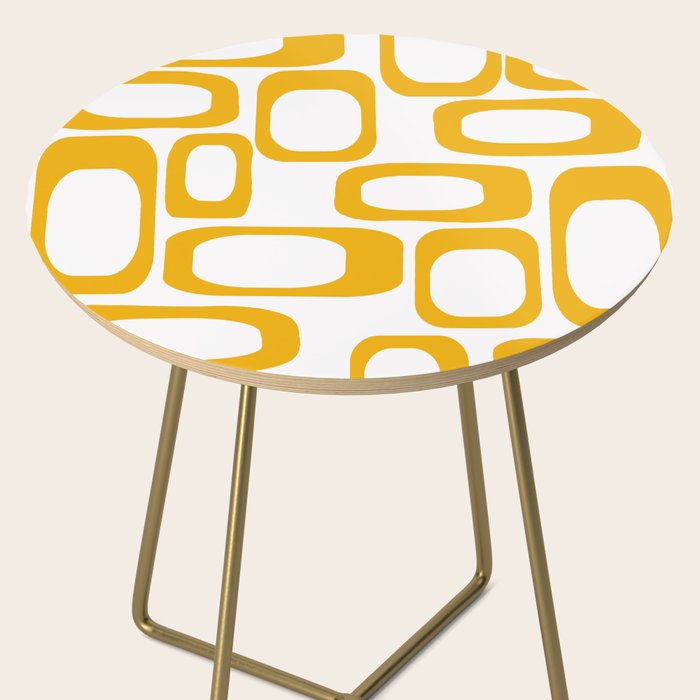 Mid Century Modern Shapes Mustard Side Table Gallery Image 2