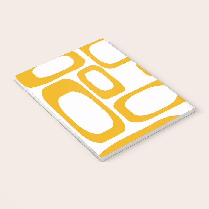 Mid Century Modern Shapes Mustard Notebook Gallery Image 3