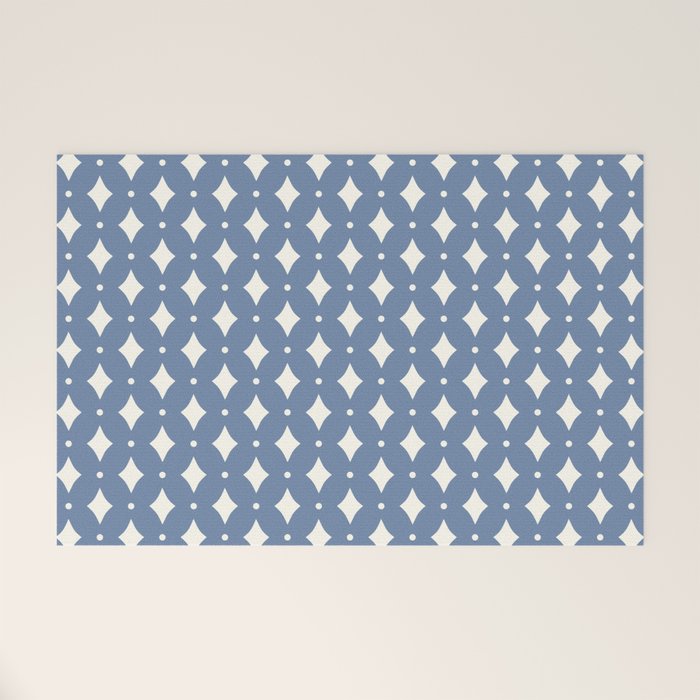 Vintage Stars V Blue Welcome Mat Gallery Image 1