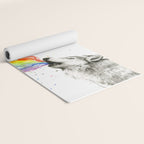 Wolf Howling Rainbow Watercolor Yoga Mat Gallery Image 2