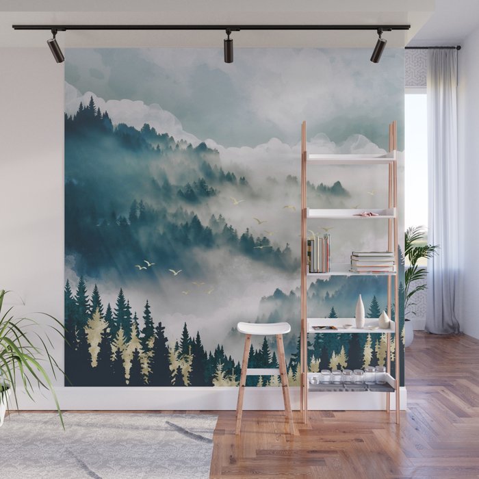 Misty Mountains Wall Mural Gallery Image 1