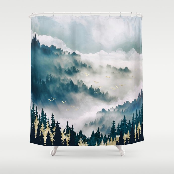 Misty Mountains Shower Curtain Gallery Image 1
