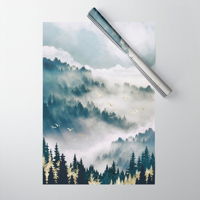 Misty Mountains Wrapping Paper Gallery Image 1