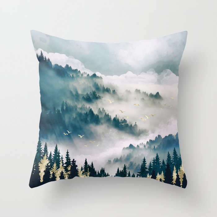Misty Mountains Throw Pillow Gallery Image 6