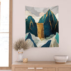 Golden Waterfall Wall Tapestry Gallery Image 2