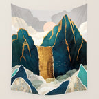 Golden Waterfall Wall Tapestry Gallery Image 4