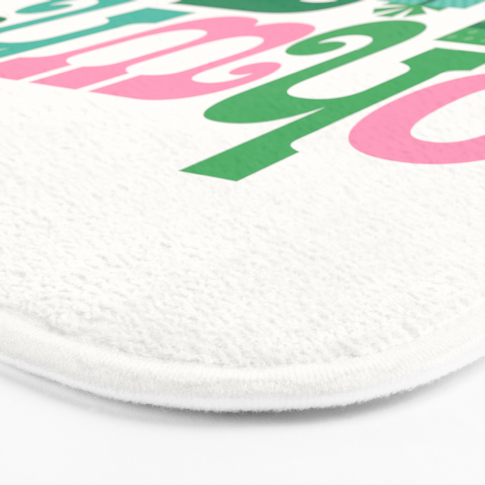 Oh What Fun - Pink and Green Bath Mat Gallery Image 3