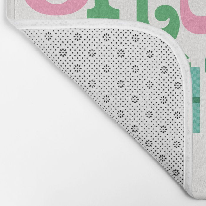 Oh What Fun - Pink and Green Bath Mat Gallery Image 2