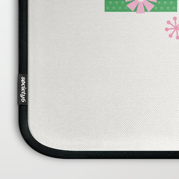 Oh What Fun - Pink and Green Laptop Sleeve Gallery Image 3