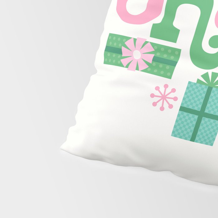 Oh What Fun - Pink and Green Pillow Sham Gallery Image 4