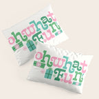 Oh What Fun - Pink and Green Pillow Sham Gallery Image 3