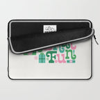 Oh What Fun - Pink and Green Laptop Sleeve Gallery Image 2