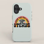 Stay the Fuck Away From My Uterus iPhone Case Gallery Image 1