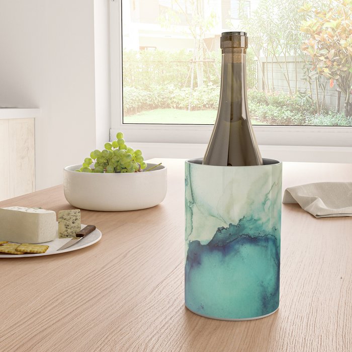 Teal Abstract Wine Chiller Gallery Image 4
