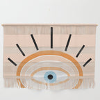 Retro evil eye - earthy Wall Hanging Gallery Image 1