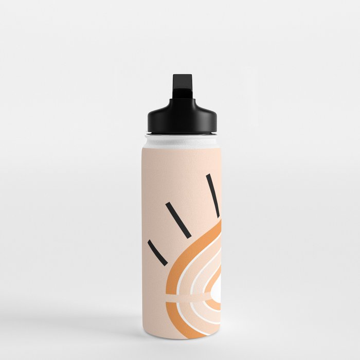 Retro evil eye - earthy Water Bottle Gallery Image 3