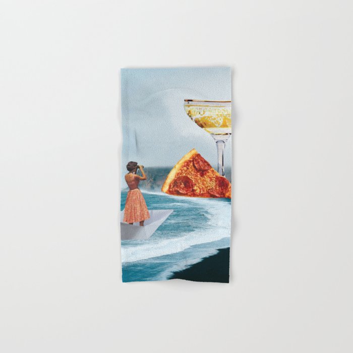 Sighting (Champagne & Pizza) Bath Towel Gallery Image 1