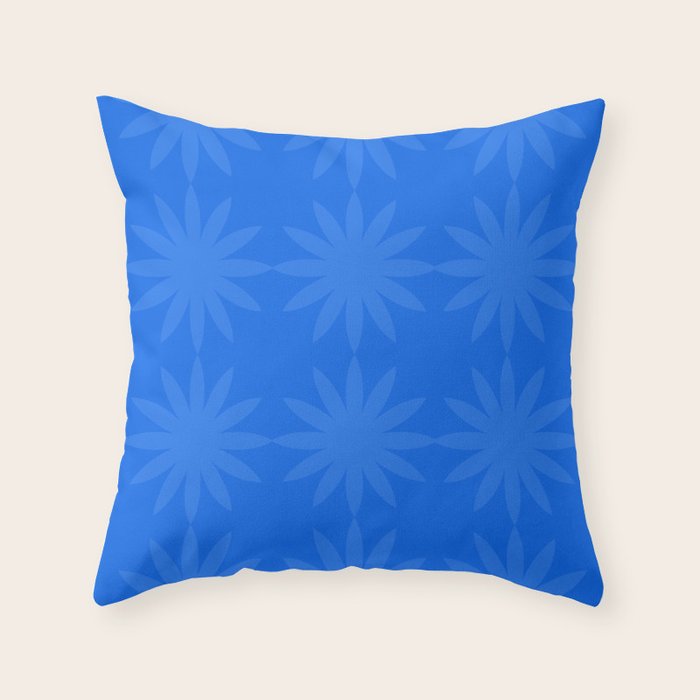 soft blue starflower Throw Pillow Gallery Image 6