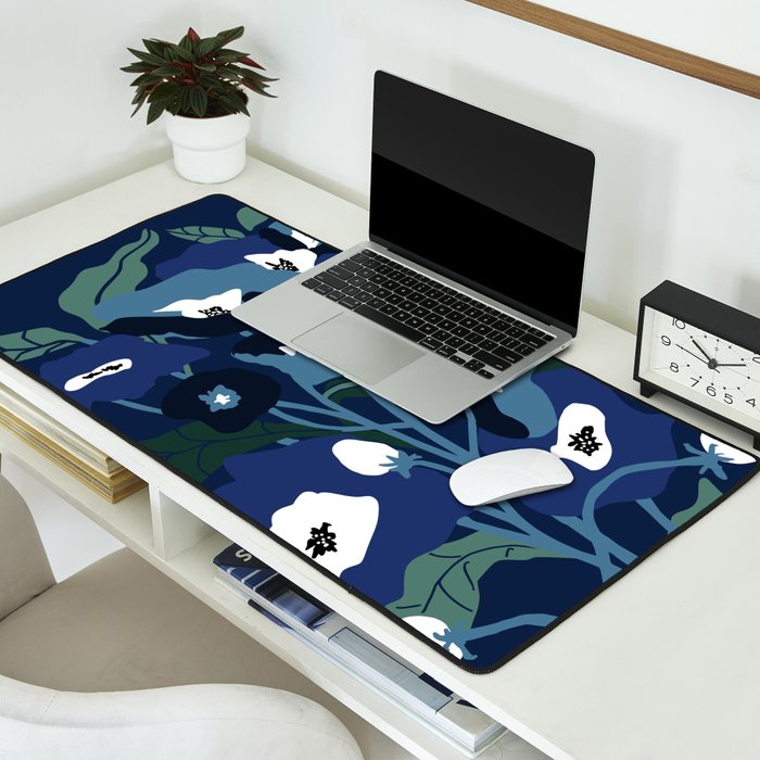 outside in my garden by night Desk Mat Gallery Image 2