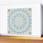 Beautiful Mint Green & White Moroccan Mandala Art Wall Mural Gallery Image 2