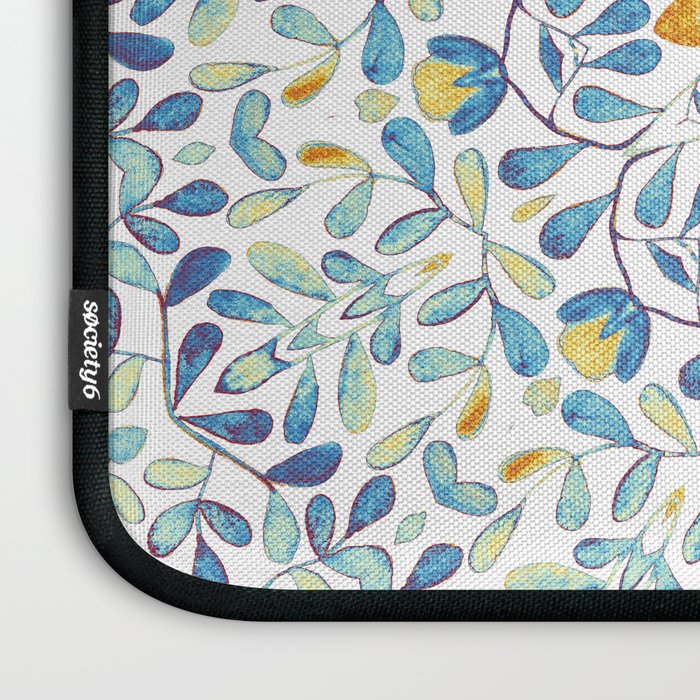 Beautiful Mint Green & White Moroccan Mandala Art Laptop Sleeve Gallery Image 3