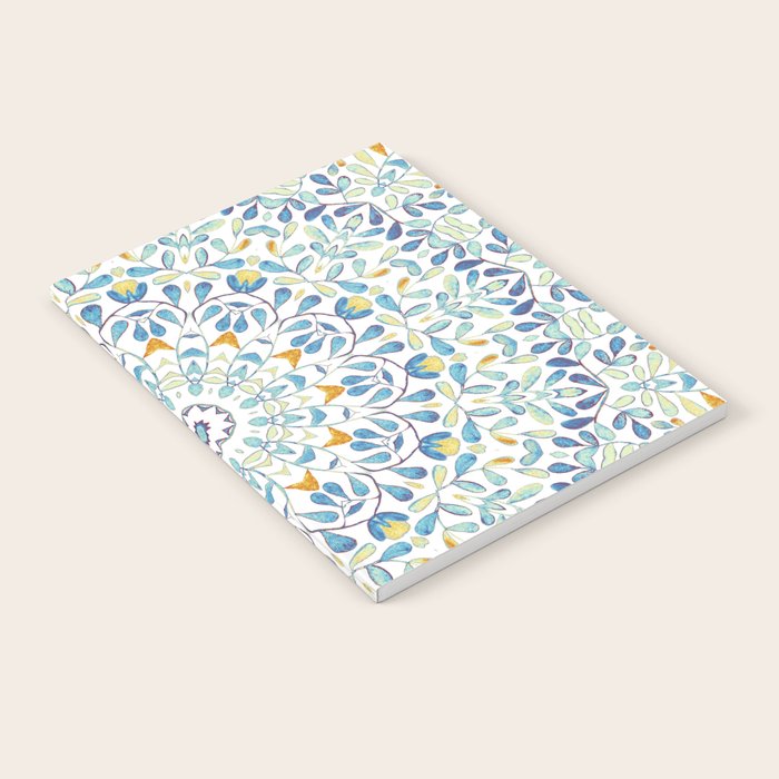 Beautiful Mint Green & White Moroccan Mandala Art Notebook Gallery Image 2