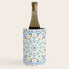 Beautiful Mint Green & White Moroccan Mandala Art Wine Chiller Gallery Image 1
