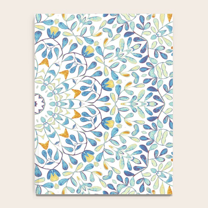 Beautiful Mint Green & White Moroccan Mandala Art Notebook Gallery Image 4