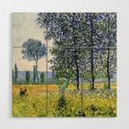 Claude Monet "Sunlight Effect under the Poplars", 1887 Wood Wall Art Gallery Image 1